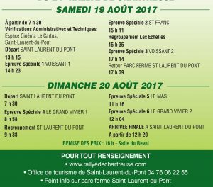 Programme rallye chartreuse 2017
